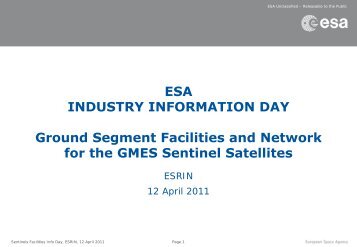 ESA INDUSTRY INFORMATION DAY Ground Segment ... - emits