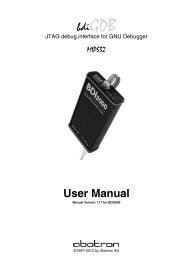bdiGDBfor GNU Debugger, BDI3000 (MIPS32) - Abatron
