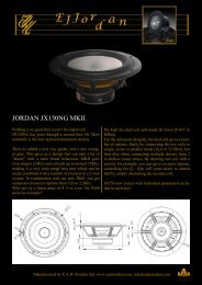 JORDAN JX150NG MKII. - audio alchemy