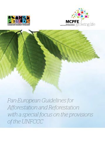 Pan-European Guidelines for Afforestation and ... - Forest Europe
