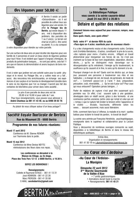 Revue Communale de Bertrix nÂ° 118