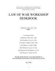 Law of War Workshop Deskbook - Higgins Counterterrorism ...