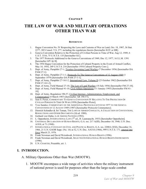 Law of War Workshop Deskbook - Higgins Counterterrorism ...