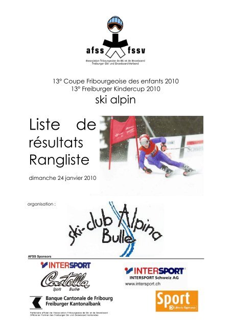 Liste de - ski club chatel