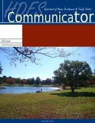 HDFS Communicator, Fall 2008 - Human Development and Family ...