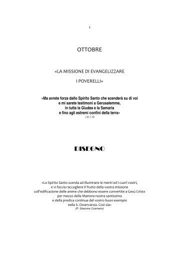 ottobre - Suore Serve dei Poveri del Beato Giacomo Cusmano