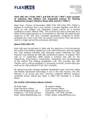 1 FLEX LNG Ltd (âFLEX LNGâ) and Rift Oil plc (âRiftâ) start process of ...