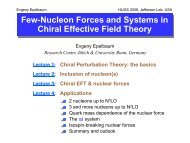 Few-Nucleon Forces and Systems in Chiral Effective ... - Jefferson Lab