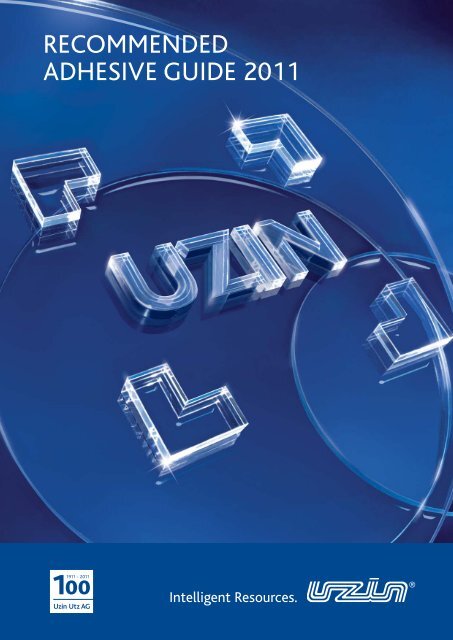 RECOMMENDED ADHESIVE GUIDE 2011 - Uzin