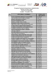 Listado de TSU seleccionados para el PNFA