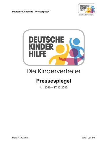 Pressespiegel - Deutsche Kinderhilfe