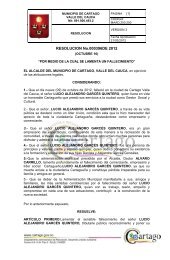 Resolución Alcaldia sobre fallecimiento Lucio Alejandro Garcés.