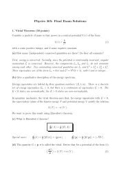 Physics 305: Final Exam Solutions