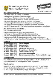 Infoblatt 17/ März 2010 - Gemeinde Tscheppach