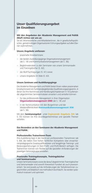 Programm 2010 Ihr Motor fÃ¼r wirkungsvolles Engagement