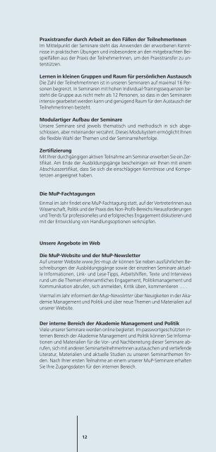 Programm 2010 Ihr Motor fÃ¼r wirkungsvolles Engagement