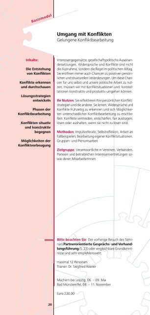 Programm 2010 Ihr Motor fÃ¼r wirkungsvolles Engagement