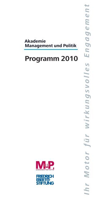 Programm 2010 Ihr Motor fÃ¼r wirkungsvolles Engagement