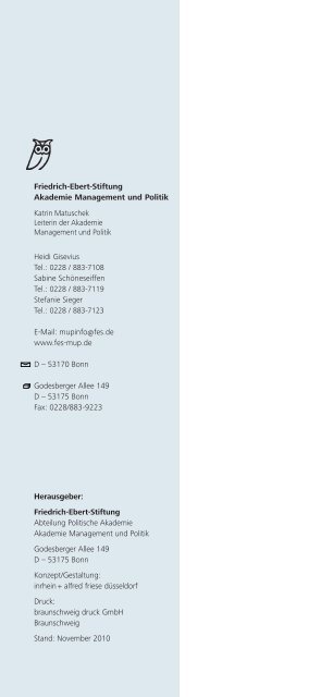 Programm 2010 Ihr Motor fÃ¼r wirkungsvolles Engagement