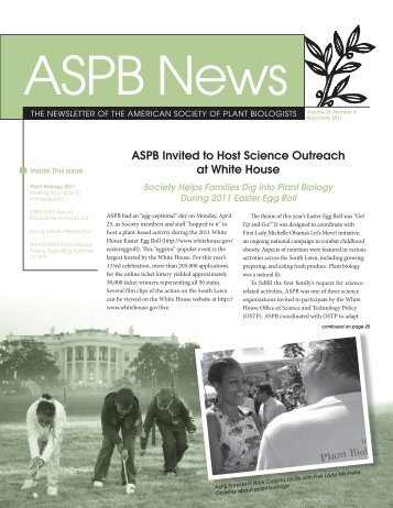 May/June 2011 - ASPB News - American Society of Plant Biologists