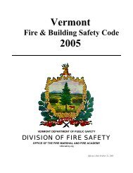 Vermont Fire & Building Safety Code - Vermont Division of Fire Safety