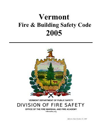 Vermont Fire & Building Safety Code - Vermont Division of Fire Safety