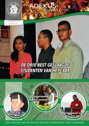informatie bulletin - Anton de Kom University of Suriname