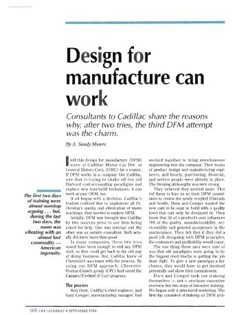 OEM - Design For Manufacture Can Work - Sandy Munro