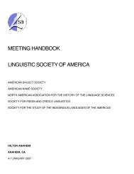 View the meeting handbook - Linguistic Society of America