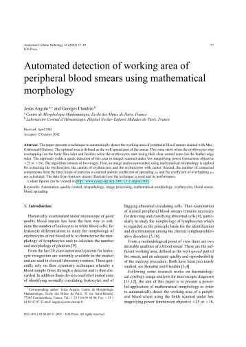 Automated detection of working area of peripheral blood smears ...