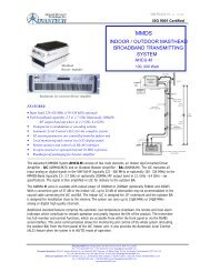 indoor / outdoor masthead broadband transmitting system - Advantech