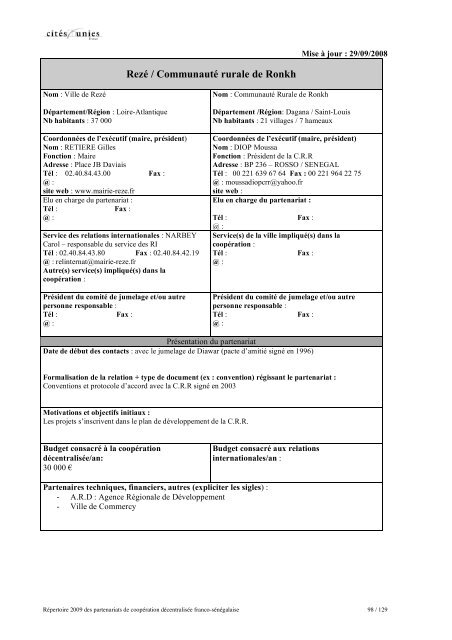 RÃ©pertoire des partenariats de coopÃ©ration dÃ©centralisÃ©e franco ...