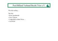 Pool-Billard Verband Bezirk Trier e.V. - pbv-trier