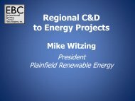 Michael Witzing, President, Plainfield Renewable Energy