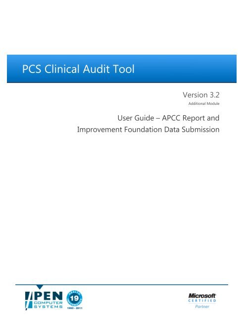 PCS Clinical Audit Tool - Pen Computer Systems