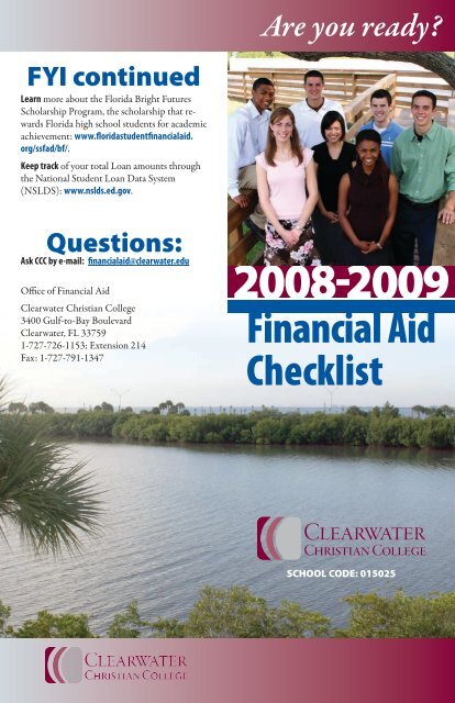 Financial Aid Checklist - Clearwater Christian College