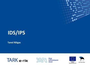 IDS/IPS - Riigi InfosÃ¼steemi Amet