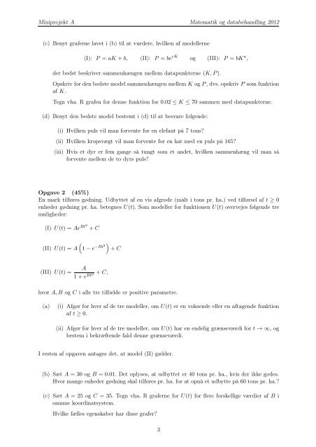 Matematik og databehandling 2012 Miniprojekt A: Matematiske ...