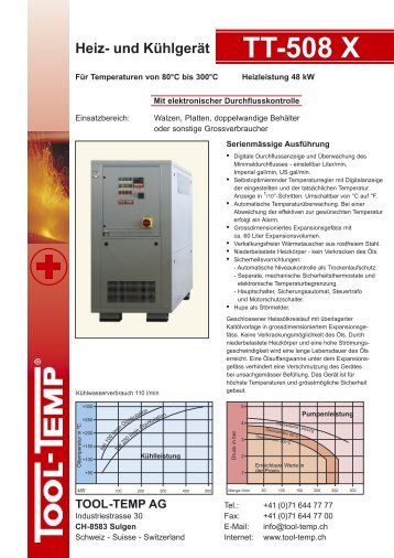 TT-508 X - ab August 2008 (d).indd - TOOL-TEMP