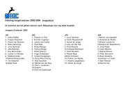 Voorlopige indeling seizoen 2005-2006 HGC