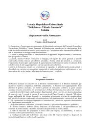 Regolamento sulla formazione aggiornato - Policlinico di Catania