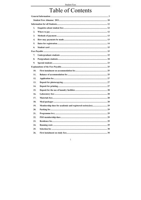 Studentegelde 2011 Eng - Stellenbosch University. What sets us ...