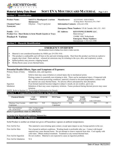 Soft EVA - MSDS.pdf - Keystone Industries