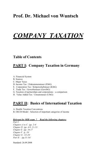 Script - Company Taxation