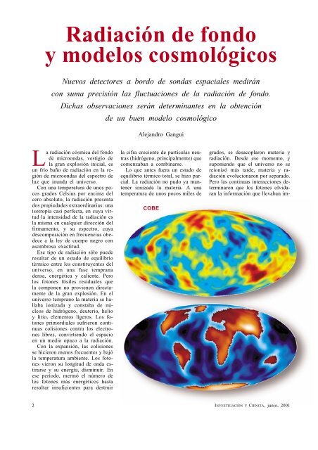 radiacion cosmica de fondo y los modelos ... - Cosmofisica