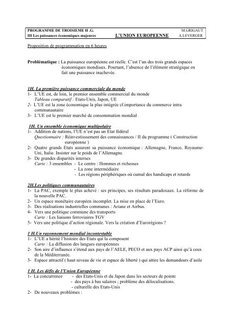 Union Europa C Enne 3eme Pdf
