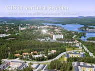 GIS in northern Sweden - VÃ¤sterbotten Investment Agency