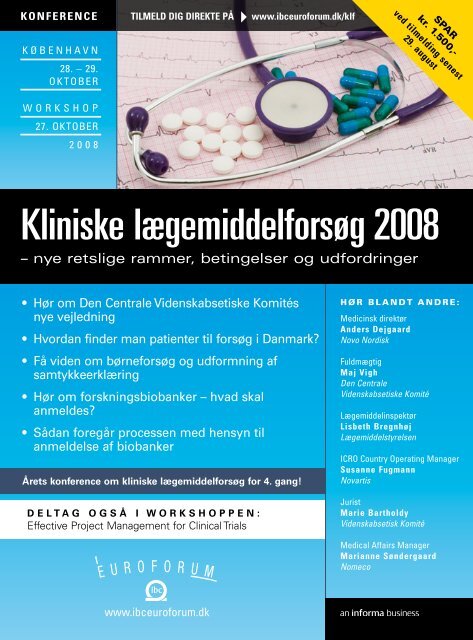 Kliniske lÃ¦gemiddelforsÃ¸g 2008 - IBC Euroforum