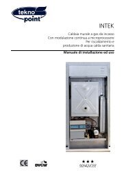 Caldaia murale a gas da incasso Con modulazione ... - Tekno Point