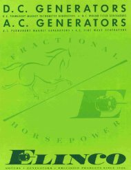 D.C. GENERATORS - Elinco